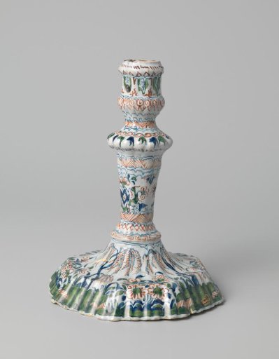 Candelabrum with multicolored painting