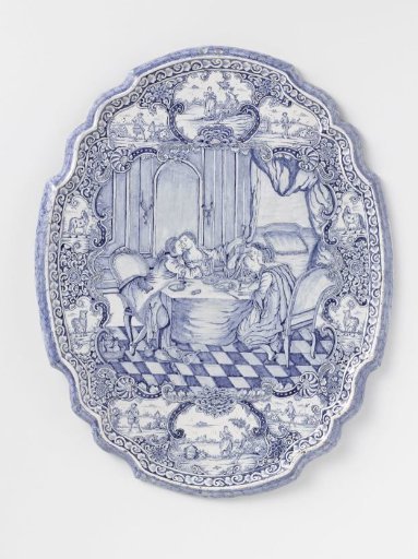 Plate with a scene from the parable of the Prodigal Son