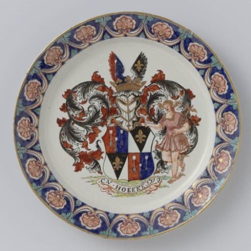 Plate, Painted with the Family Coat of Arms Cramer van Hoekke