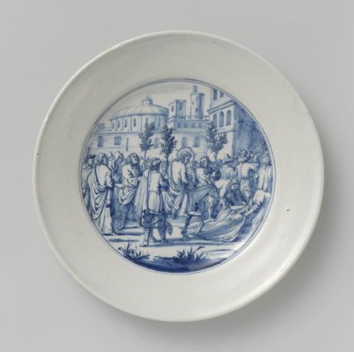 Three plates with Biblical scenes