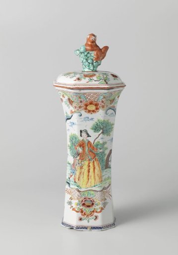 Two vases and a cup, parts of a cabinet set