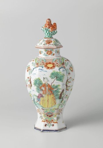Two vases and a cup, parts of a cabinet set