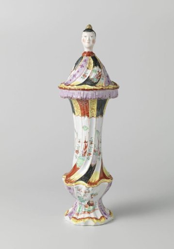 Three vases, parts of a cabinet set