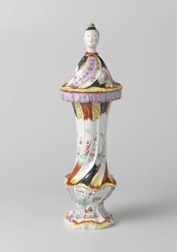 Three vases, parts of a cabinet set