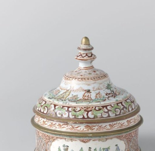 Tobacco pot, multicolour painted