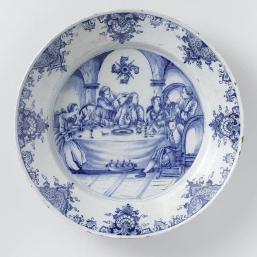 Plate of faience with the Prodigal Son