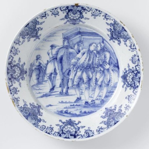 Plate of faience with the Prodigal Son