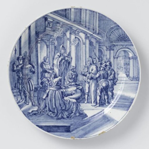 Plate with Jesus before Caiaphas