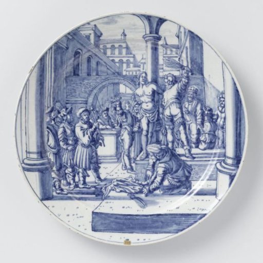 Plate with the scourging of Jesus