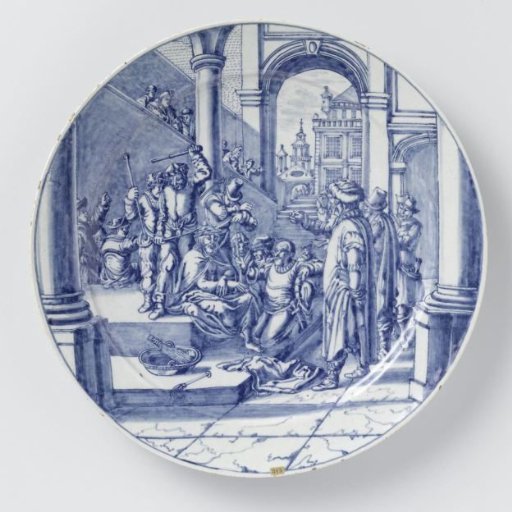 Plate with Jesus with the crown of thorns