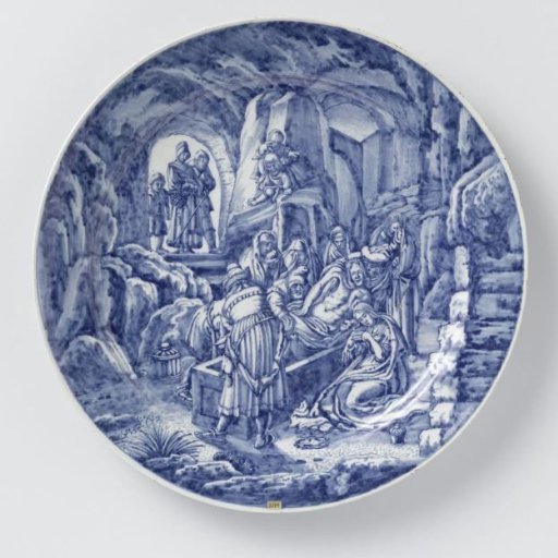 Plate with the entombment of Jesus