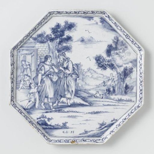 Sheet with Abraham sending away Hagar