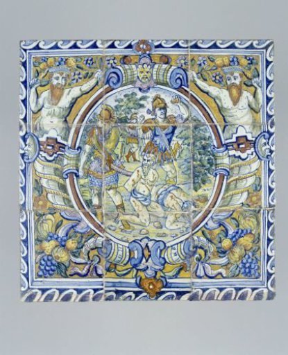 Tile panel of nine tiles