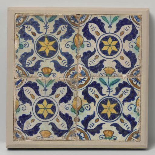 Panel of four tiles
