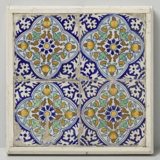 Field of four pompadour tiles