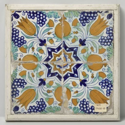 Panel of four tiles