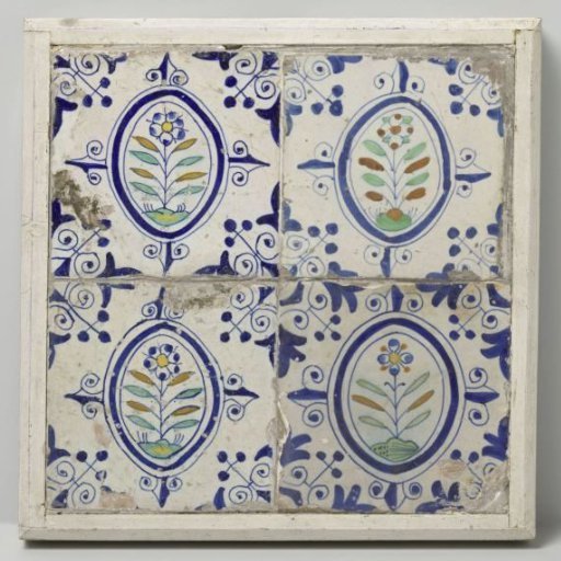Panel of four tiles
