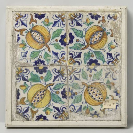 Panel of four tiles