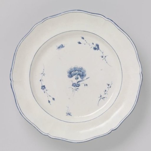 Dish with flower sprays and insects