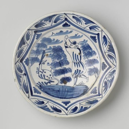 Plate of Blue-Painted Majolica