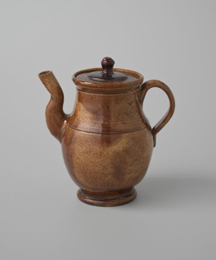 Coffee pot of lead-glazed earthenware