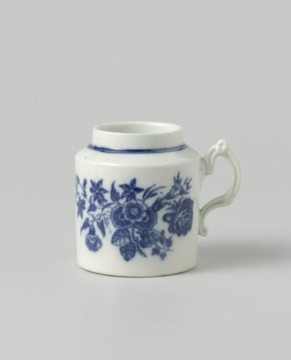 Mustard pot with lid and spoon with floral decoration featuring a butterfly