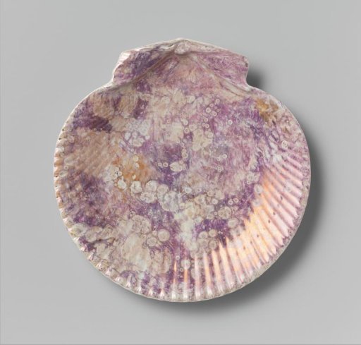 Shell-shaped plate of hard-baked earthenware; Wedgwood