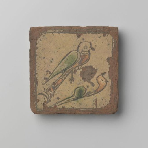 Tile with a dove