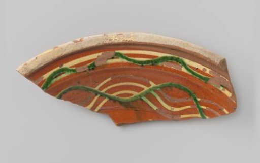 Sherd with an ornamental border