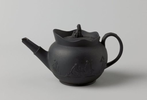 Ceramic teapot, E.J. Birch Black Basalt. With lid.