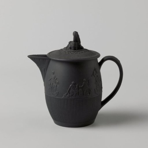 Ceramic milk jug, E.J. Birch Black Basalt. With lid.