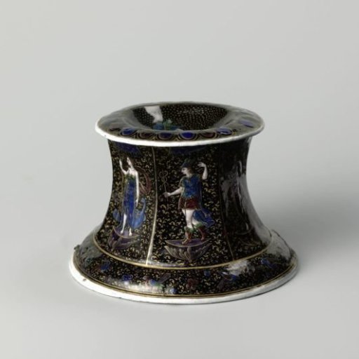 Salt cellar with figures of gods and goddesses
