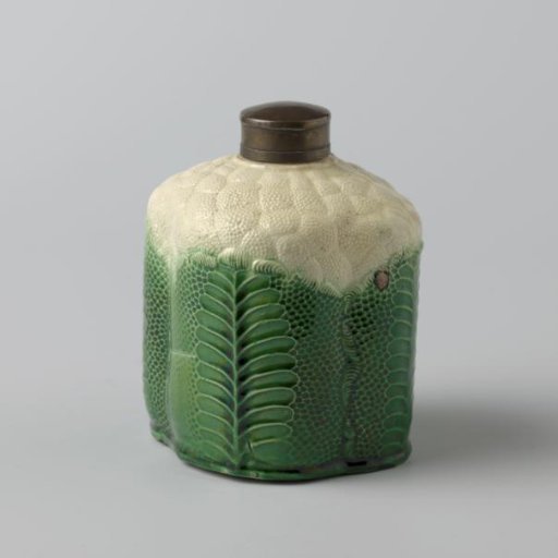 Teapot of stoneware; Whieldon ware, cauliflower ware.
