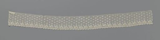Strip of needle lace with hearts