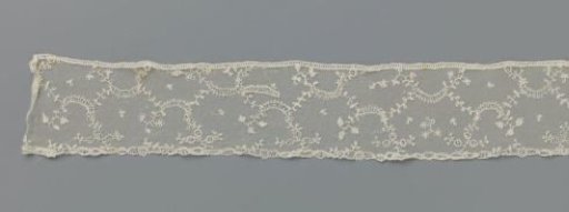 Strip of appliqué lace with two rows of linked arches