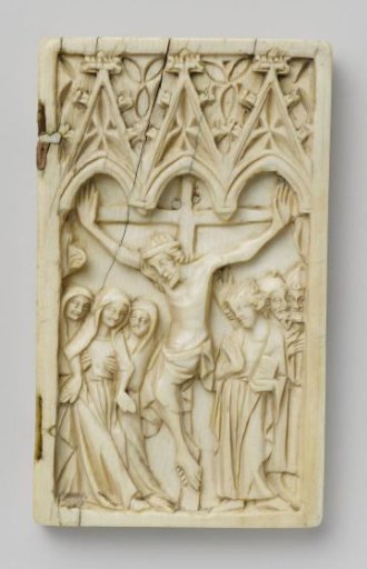 Right wing of a diptych with the Crucifixion