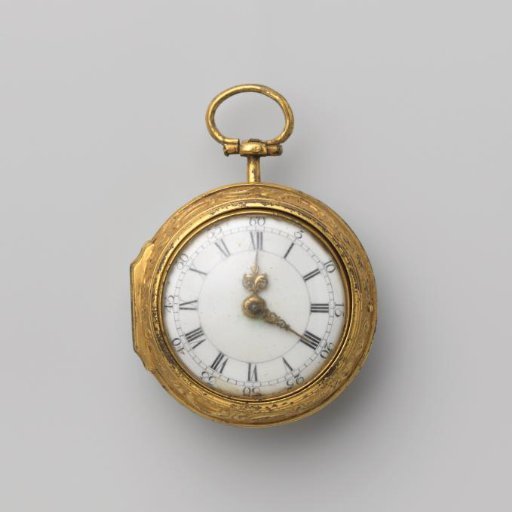 Clock of gilded copper