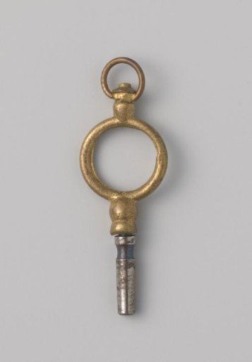 Key belonging to a repeating watch with a musical trophy