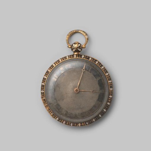 Clock of Gold with Shaded Silver Dial