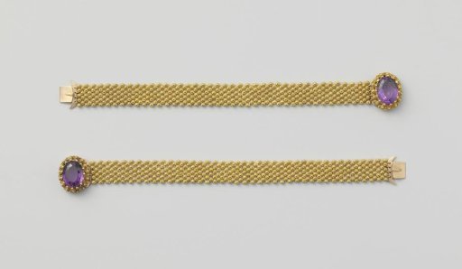 Bracelet of gold and amethyst