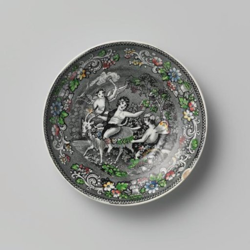 Plate of hard-fired earthenware; Stockton