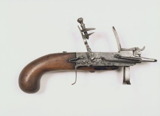 Pistol-shaped tinderbox with flintlock