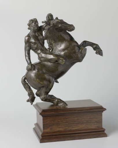 Rider on a rearing horse