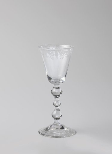 Chalice Glass with an Ornamental Rim