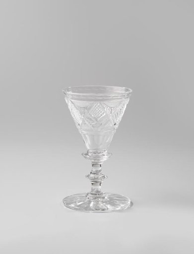 Chalice glass with the inscription: P.J. Prinsen