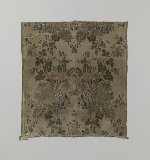 Multicolored silk fabric