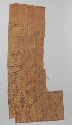 Silk damask, probably part of a liturgical vestment