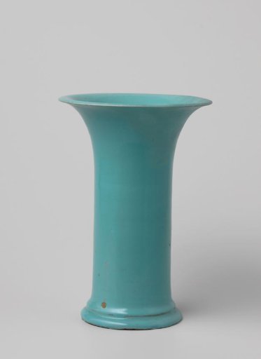 Vase of faience with blue-green ground