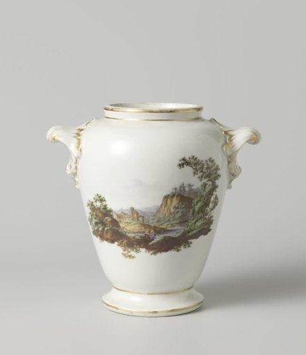 Vase with two landscapes