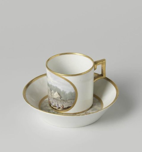 Cup with a landscape